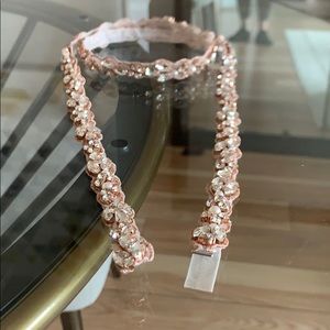 Rose gold and jeweled dress belt